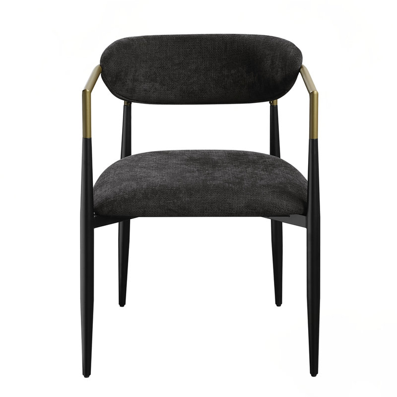 Chaise rembourrée (ensemble de 2), Noir