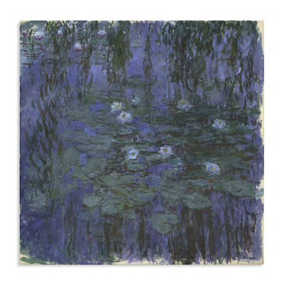 Classic Monet Blue Water Lilies Canvas Wall Art by one1000paintings
