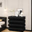 Armoire de chambre à coucher 8, noir - Vaste espace pour organiser des articles Commode moderne avec 8 tiroirs Capacité de poids raisonnable pour une utilisation quotidienne-1165950038