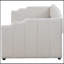 Lit de jour moderne rembourré avec rangement inférieur, taille simple, blanc