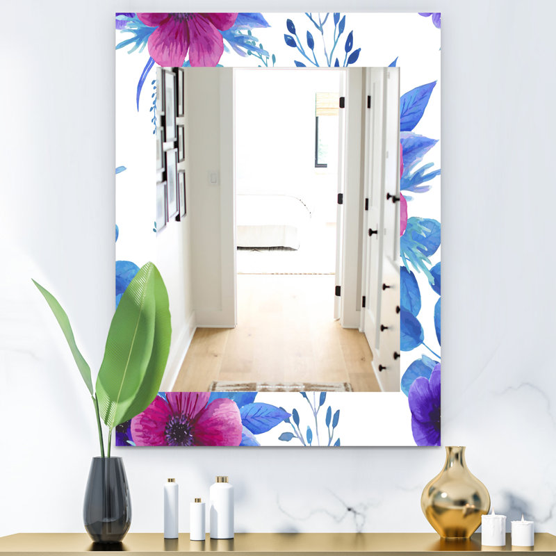 Miroir mural traditionnel fleur 45, H 39,4 po x l 29,5 po