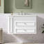 Meuble-lavabo mural de 30 po, armoire de rangement flottante avec 2 tiroirs, lavabo simple en céramique à 3 trous, armoire moderne.-281275592