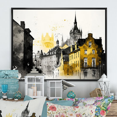 Vieux paysage urbain du Québec I - reproduction sur toile
