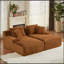 Méridienne compressible double - aucun assemblage requis, causeuse moelleuse moderne pour la vie intérieure et la lecture-205987460