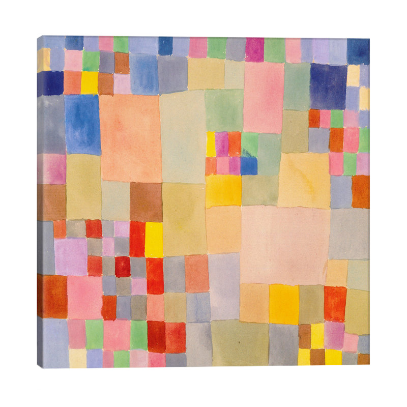 Flora On The Sand by Paul Klee - Painting on Canvas, 93.98 cm H x 93.98 cm W x 3.175 cm D, No Frame