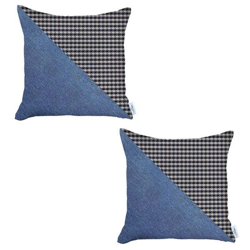 Coussin réversible, Bleu / noir