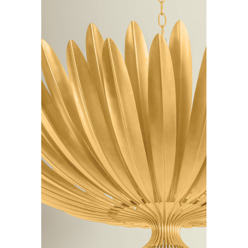Greendale Floor Lamp, 24" H x 48" W x 48" D, 12 Lights, Gold