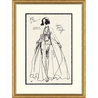 Vintage Fashion Sketches Print by Esther Larson