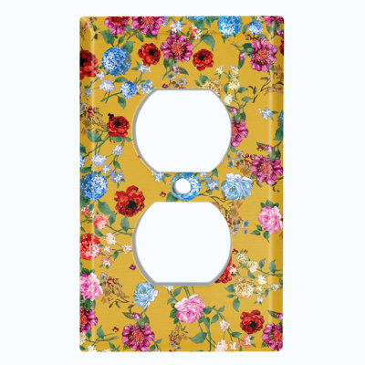Colourful Rose Flowers 1-Gang Toggle Light Switch Wall Plate