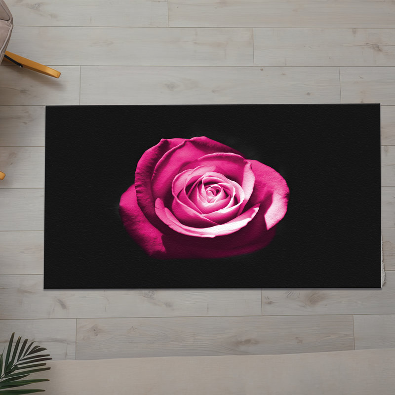 Délicat motif floral avec motif à poils doux - un ajout chic à votre décor, Rectangle 3 pi 3 po x 4 pi 11 po
