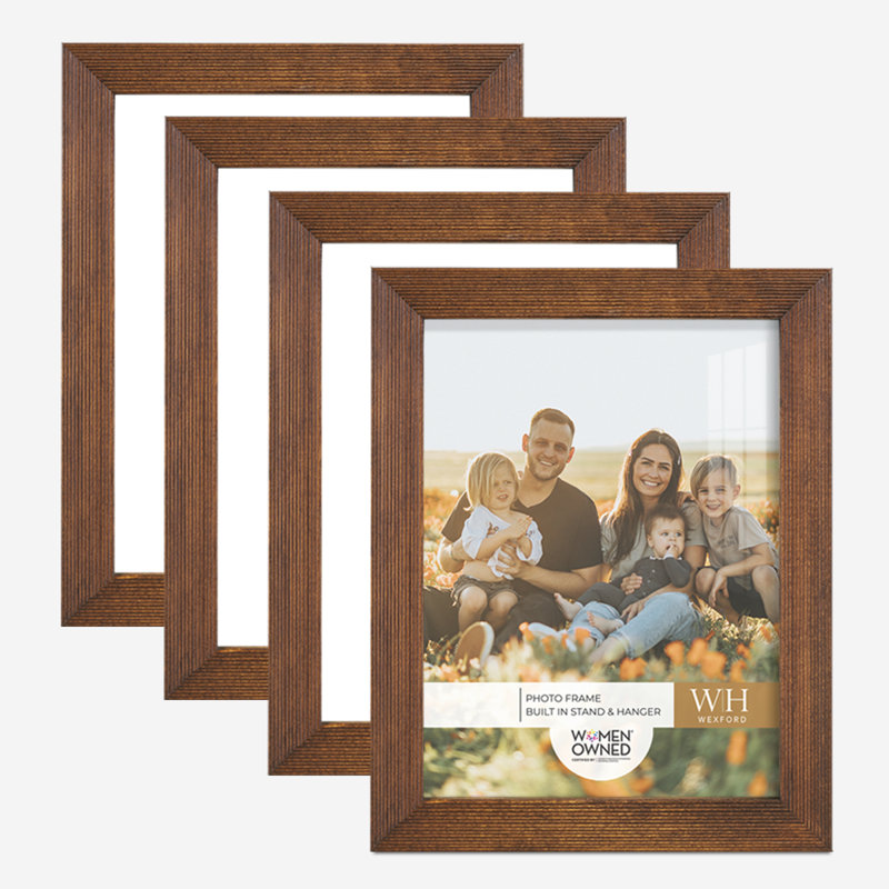 Cadre photo en bois mat, 6 po x 8 po, Noyer