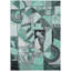 Tapis bleu sarcelle lavable à la machine intérieur / extérieur Xhevrie-692413745