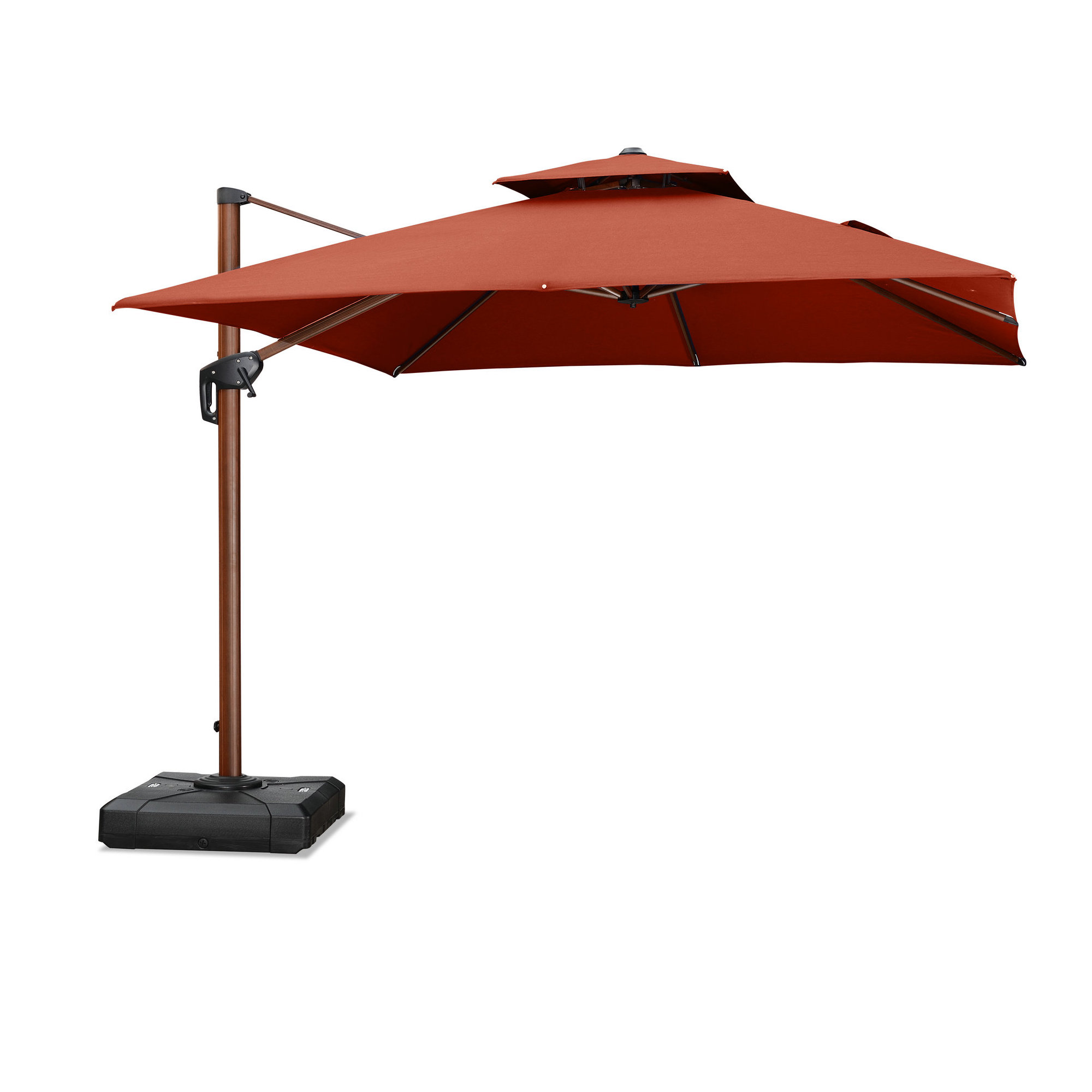 Waddell 120'' Cantilever Outdoor Umbrella, Brick