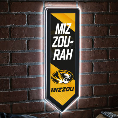 NCAA Team Pennant Shaped LED Lighted Wall Sign