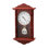 Horloge murale 18 pouces à pendule rétro avec mouvement à quartz - Horloge de cheminée de style grand-père en bois de pin à finition cerise silencieuse
