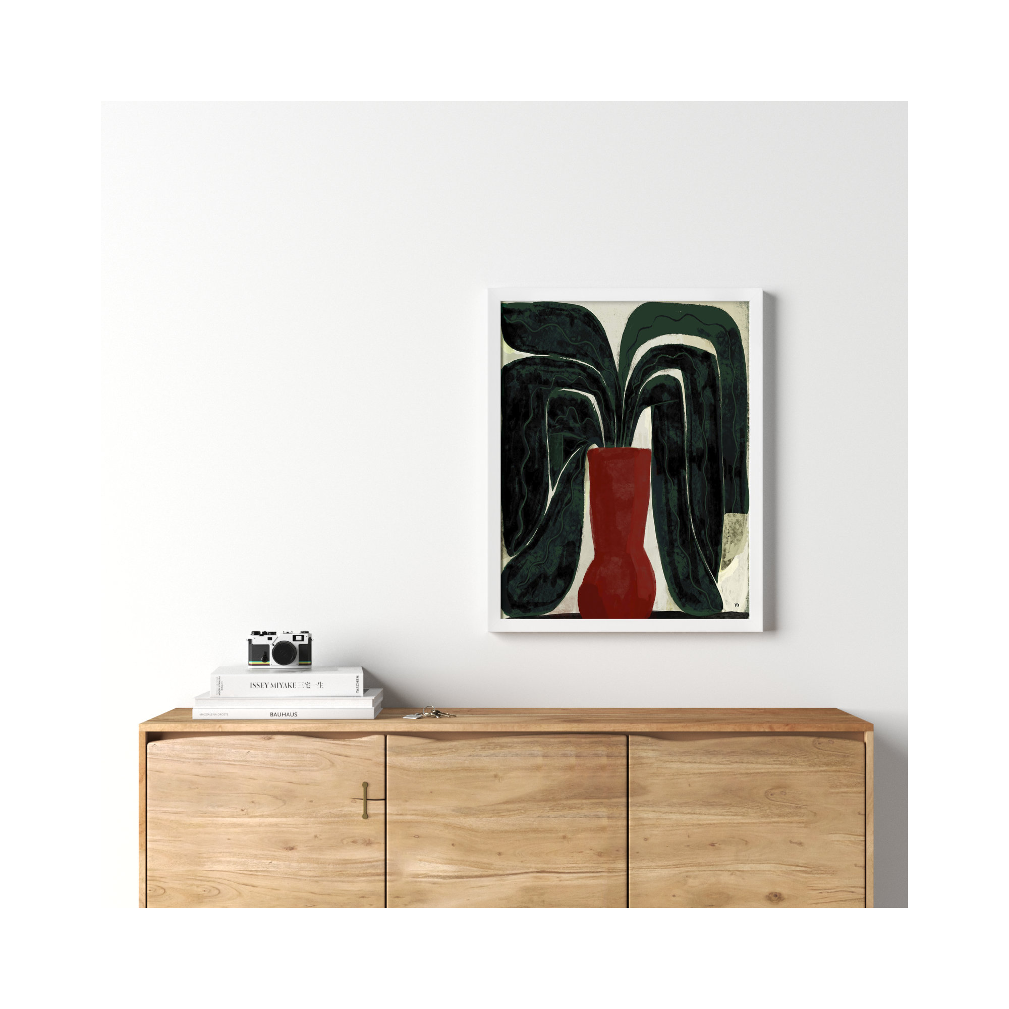 Plant #8 by StudioM, White, 30" H x 24" W x 1.25" D