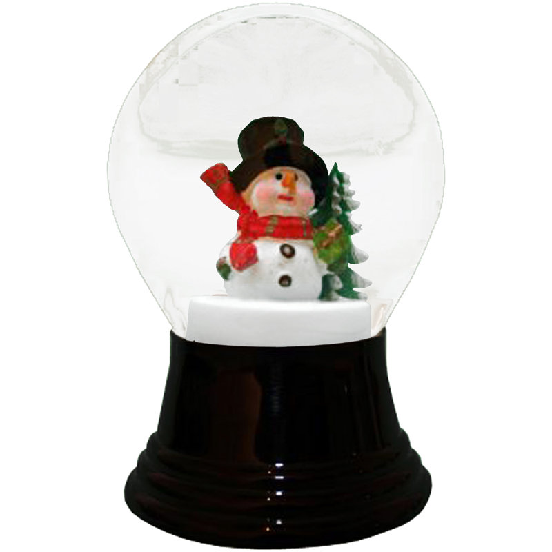 Boule à neige bonhomme de neige écharpe