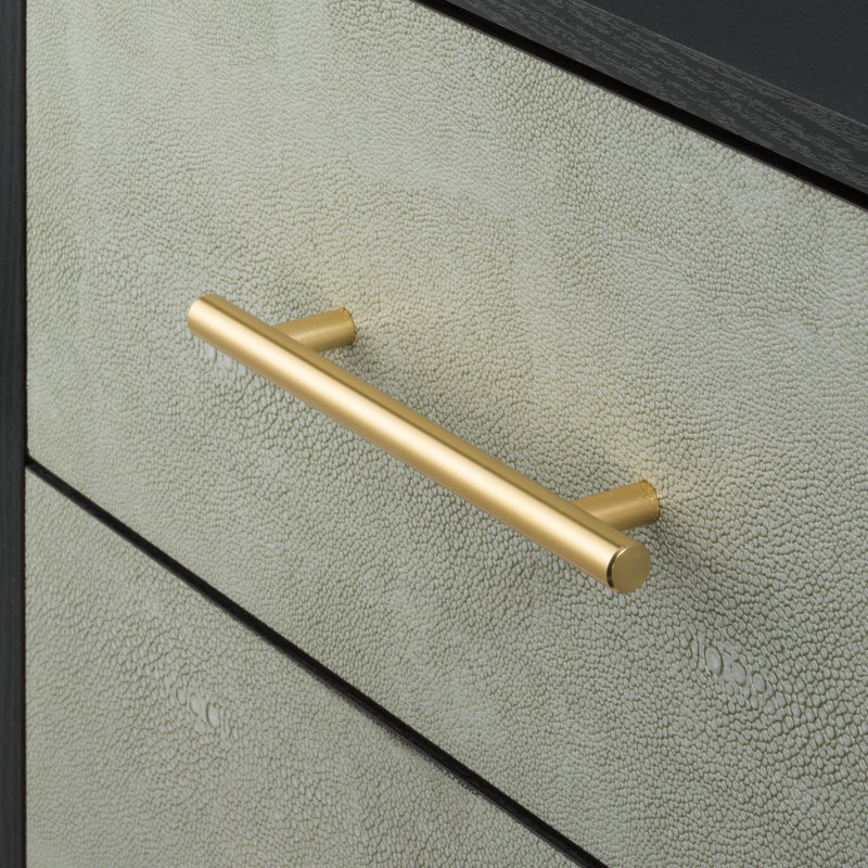 2 DRAWER NIGHTSTAND -, Shagreen/Black