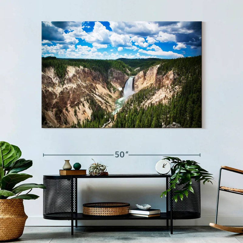 Alvord Yellowstone Lower Falls, H 34 po x l 51 po