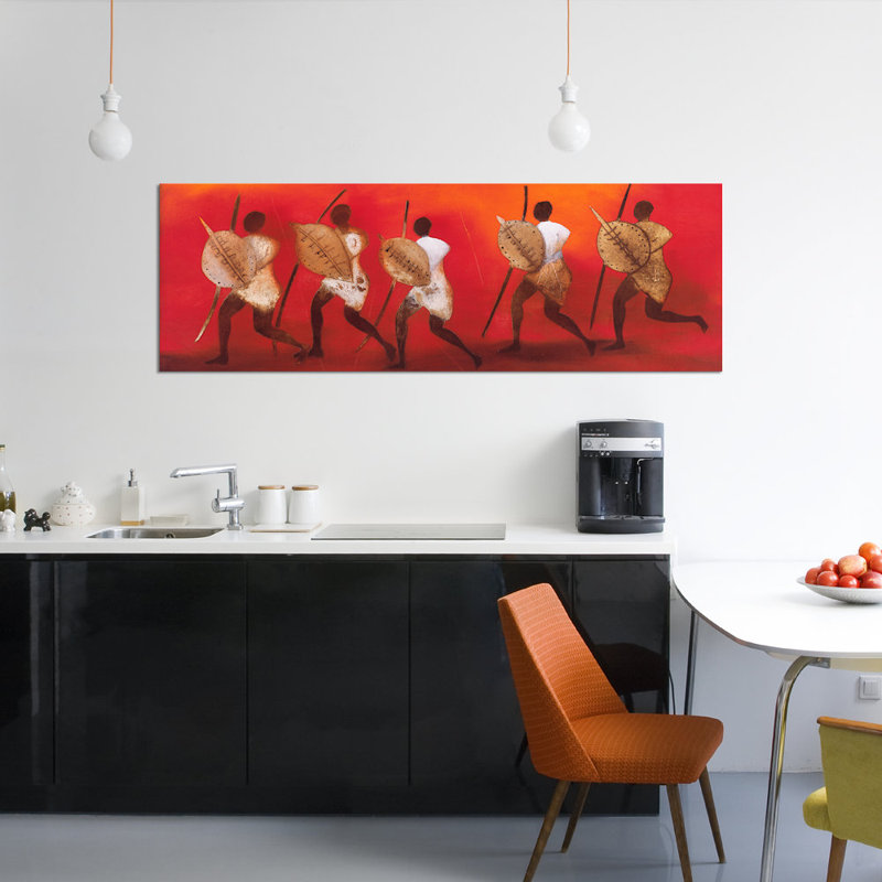 «Figuras II», impression sur toile, H 12 po x l 36 po x P 1,5 po, Toile tendue