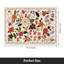 Tapis floral beige lavable à la machine avec envers antidérapant-1563179627