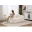 Chaise longue en chenille moderne avec assise profonde et coussin assorti, parfaite pour le salon ou la chambre à coucher-130077669