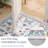 Floral Machine Washable Rug with Non-Slip Backing, Soft Thin Low Pile Non Shedding Floor Carpet, Indoor Foldable Printed Accent Mat for Living Room/Nursery/Bedroom-1177223458