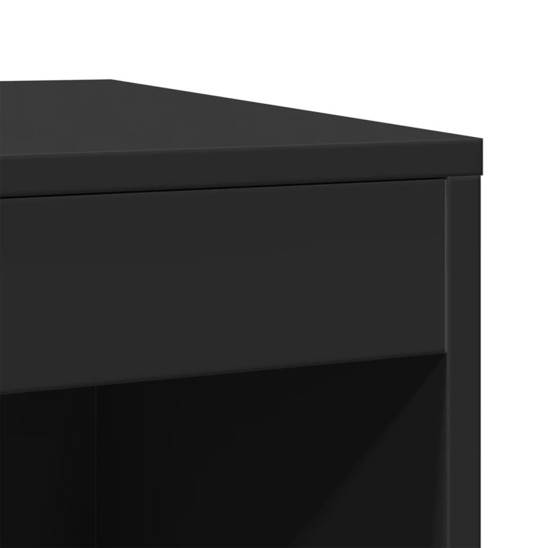 Engineered Wood Litter Box Enclosure, Black