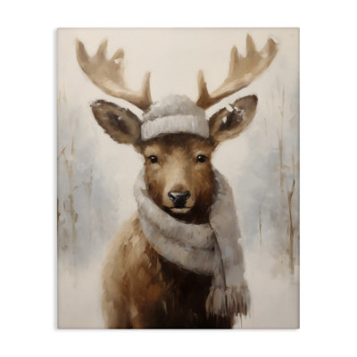 Cozy Winter Deer Fawn Canvas, design by Arlington Prints