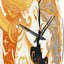 Couple en train de s'embrasser au soleil Illustration rétro II horloge murale en métal-93382062