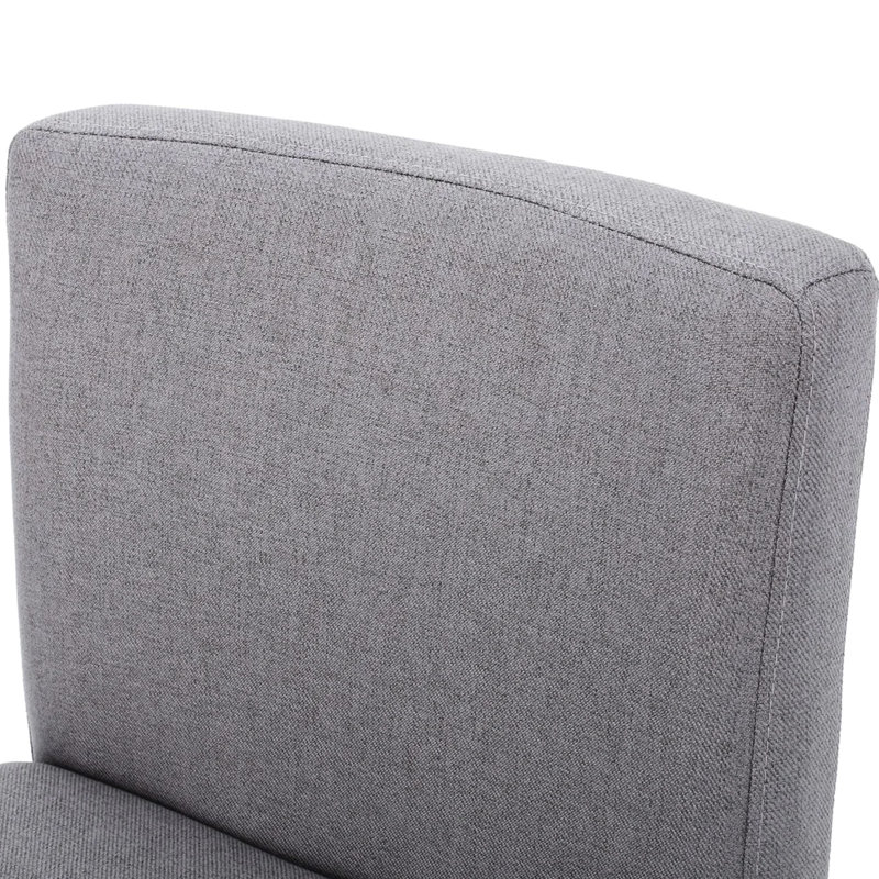 2 tabourets de comptoir Kd, gris, l 17,75 po x P 23,20 po x H 37,73 po, pieds en bois massif, tissu 100%, gris Classy Choice (2) - l 17,75 po x P 23,2 po, tissu élégant pour tous les souhaits