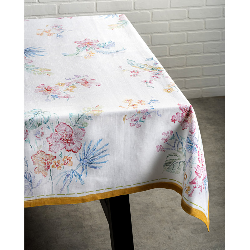 Maison d'Hermine Paradise Island 100% Cotton Tablecloth - 70" x 120", 120" H x 70" W