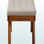 Banc de salle à manger rembourré en bois gris clair Ismail H 17,57 po x l 41,18 po x P 15,14 po Ismail