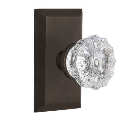 Studio Plate with Crystal Door Knob