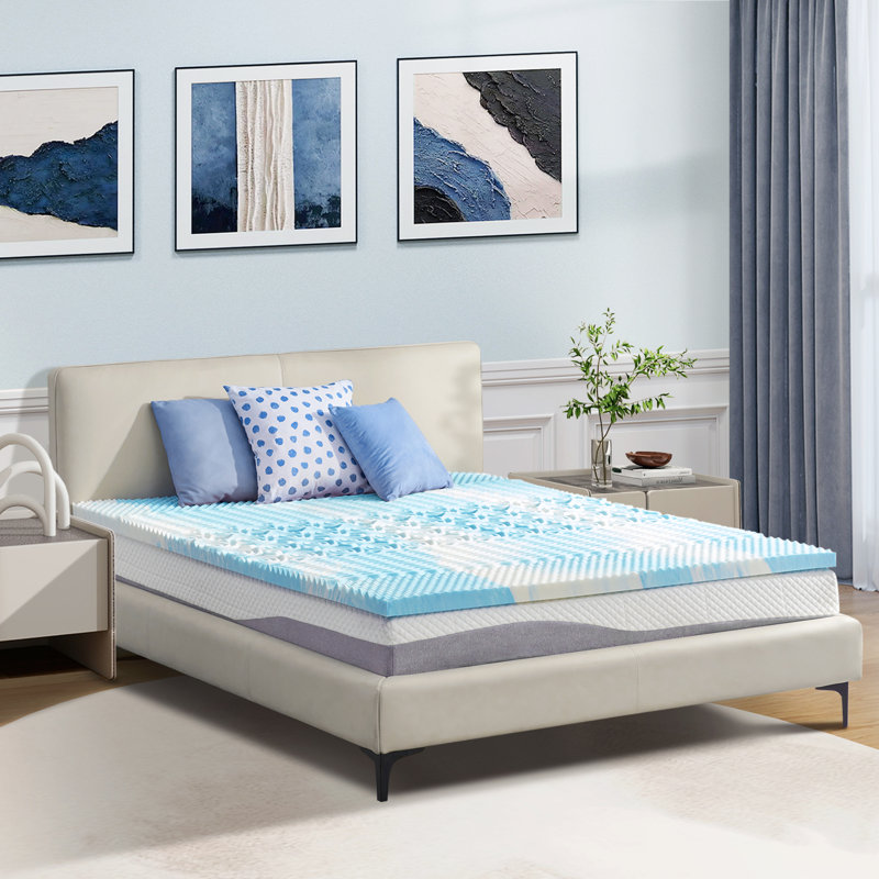 Broadstairs 2 Inch Mattress Topper 5-Zone Memory Foam Mattress Topper, Full
