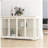 Kitchen Storage Rack Glass Door Cabinet - White-1727010897