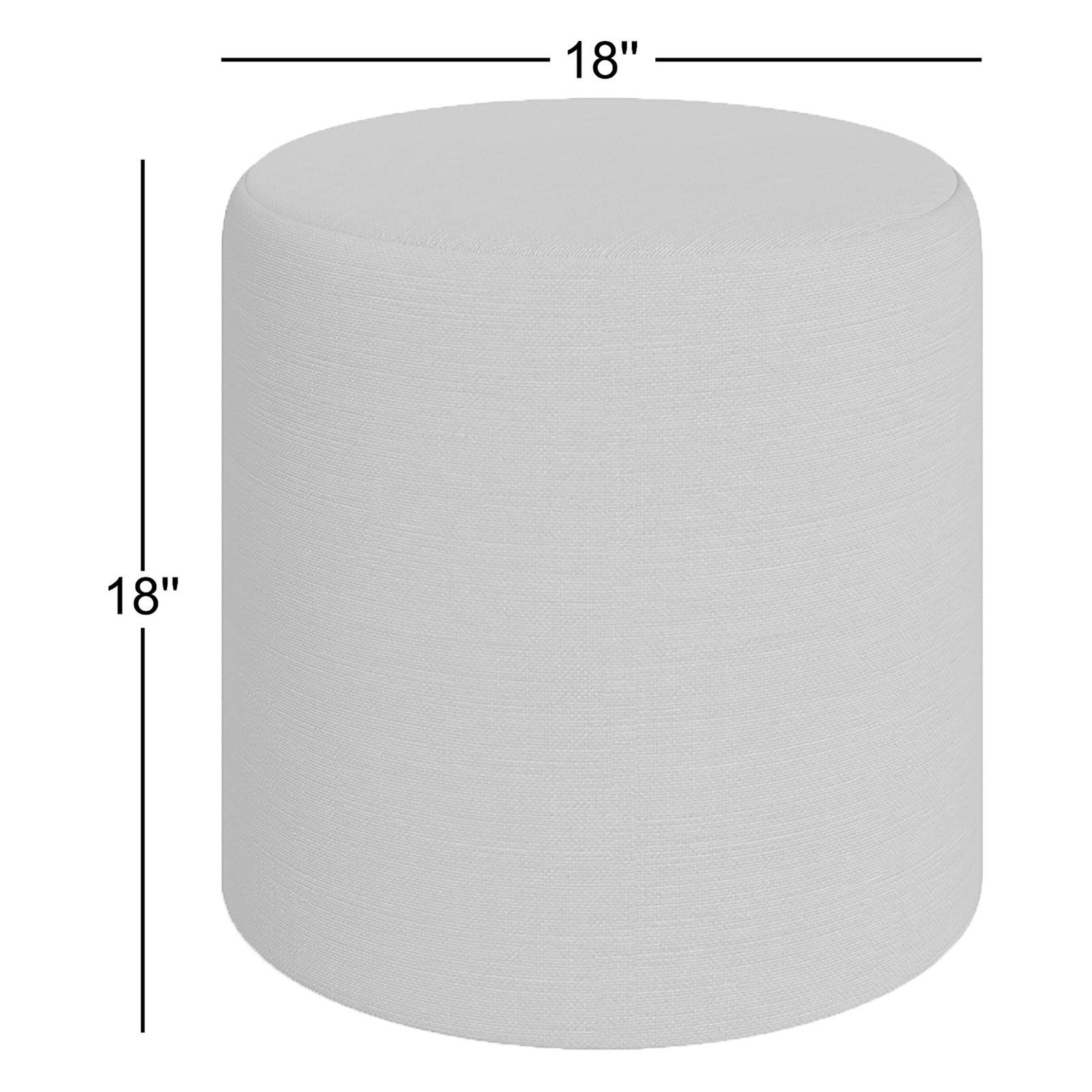 Orlando Upholstered Ottoman, Zuma Laurel Textured Linen