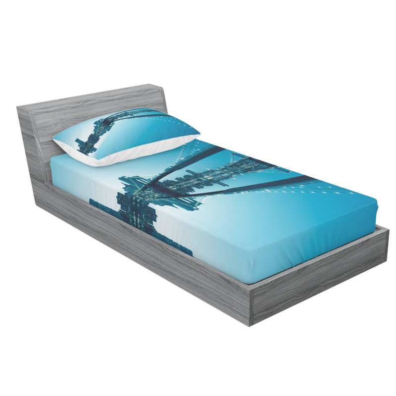 Microfiber Sheet Set, Twin Sheet Set with Fitted Sheet
