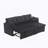 Modular Sectional Sofa L Shaped Modular Couch with Reversible Chaise-888370912