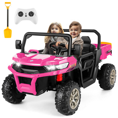 Delia Himimi 24 Voltage  Ride On Dump Truck, 2 Seater Kids UTV with Electric Dump Bed, Remote Control