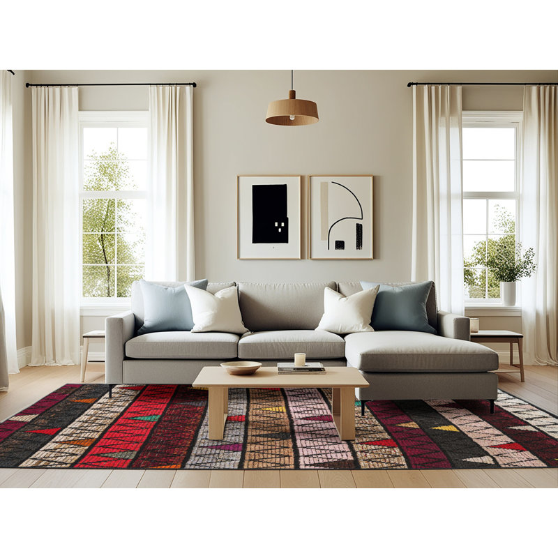 Abstract Indoor Rug, Rectangle 6' x 9'