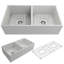 Évier de cuisine à double cuve 36 po x l 19 po avec accessoires-61519574
