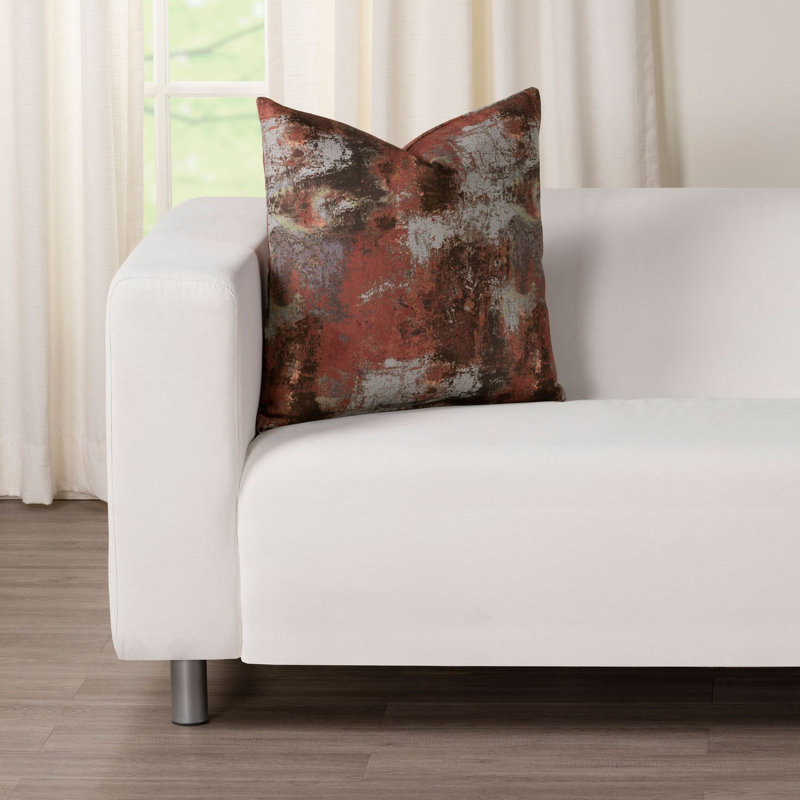 Abstract Reversible Throw Pillow, 19" x 19"