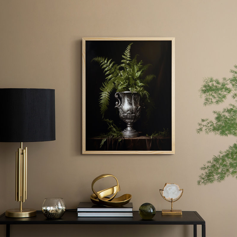 Reproduction encadrée FLORAL Series CCXII - bois massif, H 11 po x l 9 po