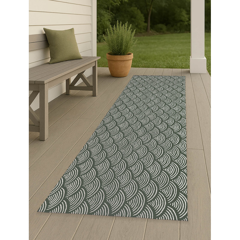 Tapis d'extérieur antidérapant Rolling Waves, Tapis de couloir 2 pi 6 po x 8 pi
