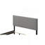 Grand lit en tissu gris clair Leandros