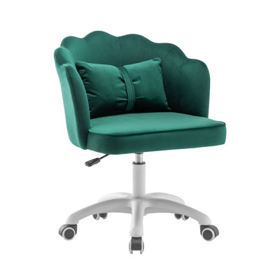 Koret Scalloped Velvet Office Chair