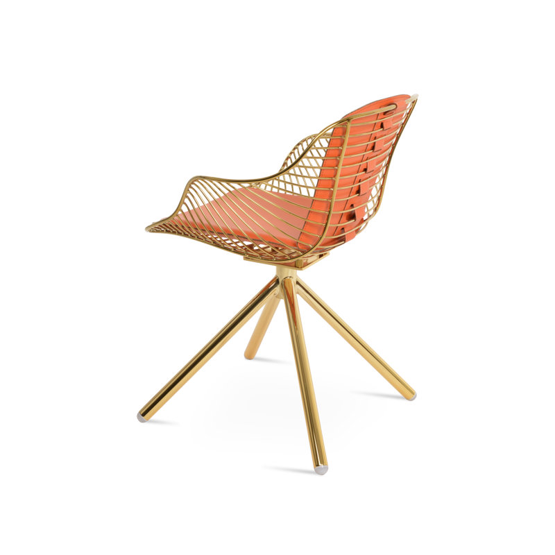 Fauteuil Zebra, Orange, Or