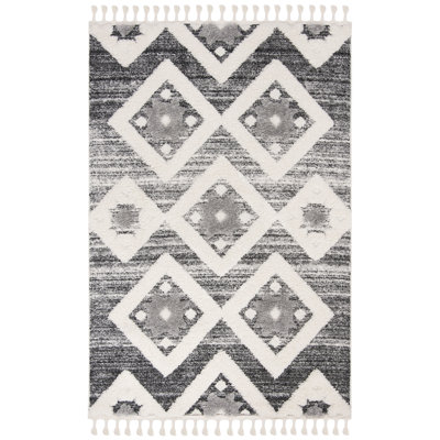 ImraanMoroccan Tassel Shag Performance Geometric Rug