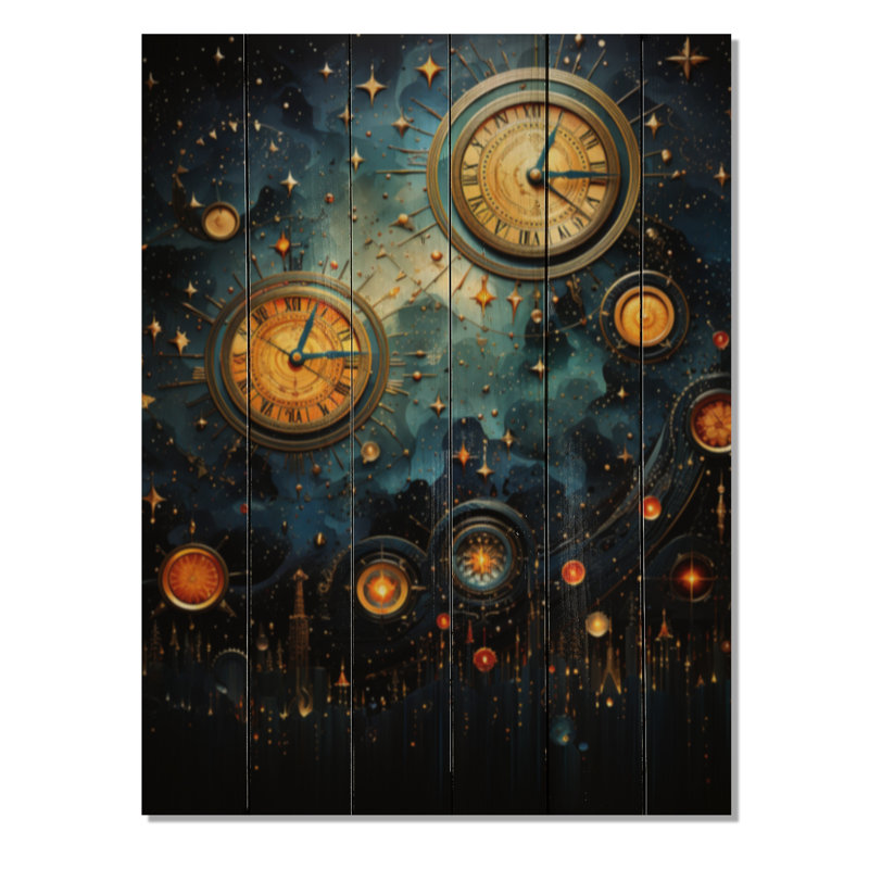 Astrologie du zodiaque harmonie pointillisme sur bois, H 32 po x l 24 po x P 0,78 po